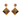 Lovely Diamond Shape Pola Earrings With Intricate Gold Details