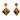 Lovely Diamond Shape Pola Earrings With Intricate Gold Details