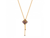 22K Rhombus pendant meenakari gold fancy neckpiece