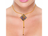 22K Rhombus pendant meenakari gold fancy neckpiece