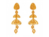 22K Gold Overlapping Bell Jhumka Earrings 