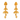 22K Gold Overlapping Bell Jhumka Earrings 