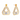 22K Intricate Jali Work Gold Earrings with Colourful Floral Detailing