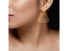 22K Intricate Jali Work Gold Earrings with Colourful Floral Detailing