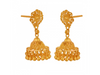 22K Gold Jhumak Style Earrings With A Flower Detail