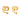 Lovely 22K Gold Stud Earrings With Heart Shape Details