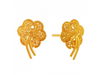 22K Delicate Flower Shape Gold Stud Earrings