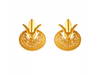 Kalash Shaped 22K Gold Stud Earrings With A Lovely Heart Detail