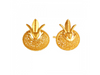 Kalash Shaped 22K Gold Stud Earrings With A Lovely Heart Detail