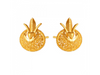 Kalash Shaped 22K Gold Stud Earrings With A Lovely Heart Detail