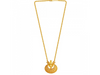 Kalash shaped 22K Gold Chain Pendant with Heart Detailing