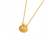 Kalash shaped 22K Gold Chain Pendant with Heart Detailing