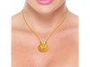 Kalash shaped 22K Gold Chain Pendant with Heart Detailing