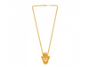 22K Triangular Gold Chain Pendant