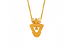 22K Triangular Gold Chain Pendant