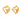 Charming 22K Heart Shape Gold Stud Earrings With Intricate Details