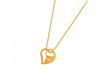 Intricately designed Heart shaped 22K Gold Chain Pendant