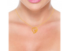 Intricately designed Heart shaped 22K Gold Chain Pendant