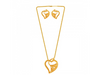 Charming Heart Shape 22K Gold Jewellery Set With Intricate Detail