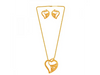 Charming Heart Shape 22k Gold Jewellery Set With Intricate Detail