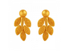 Delicate 22K Gold Earrings Adorned With Leafy Details