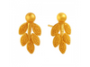 Delicate 22K Gold Earrings Adorned With Leafy Details