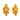 Delicate 22K Gold Earrings Adorned With Leafy Details