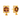 Distinctively Designed Flower Shape 22K Gold Earrings In Meenakari Style