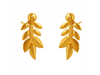 Gorgeous 22K Gold Earrings Adorned With Leafy Details