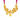 22K Leaf motif layered gold pendant 