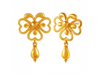 Graceful Flower Petals Shape 22K Gold Earrings 