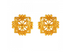 Stunning Square Shape 22K Gold Earrings With Minute Details