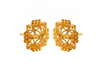 Stunning Square Shape 22K Gold Earrings With Minute Details