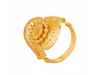 Floral Mesh Gold Finger Ring 