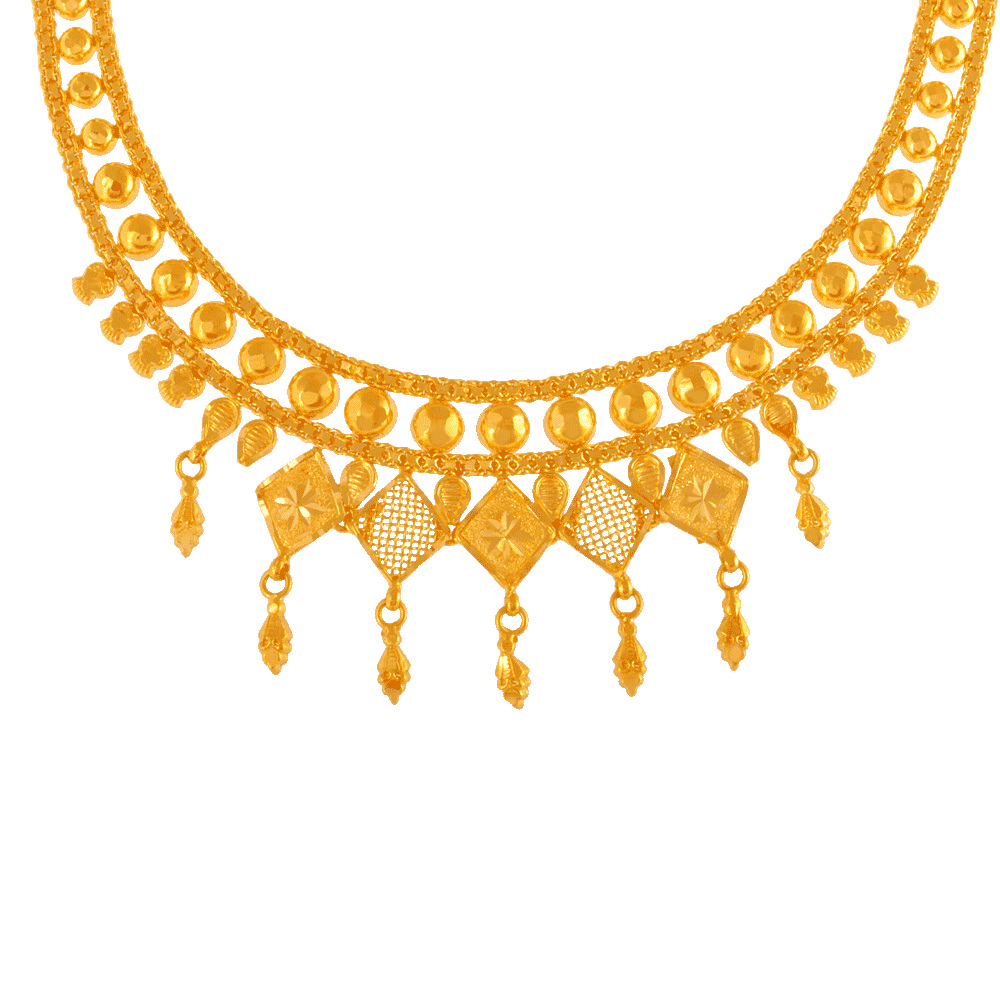 Elegant Bridal Gold Necklace Gold necklace designs PC Chandra - Main Image