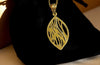 22KT (916) Yellow Gold Abstract Leaf Design Pendant (Without Chain)
