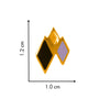 22KT (916) Yellow Gold Geometric Enamel Stud Earrings