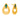 22KT (916) Yellow Gold Teal Accent Stud Earrings