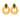 22KT (916) Yellow Gold Teal Accent Stud Earrings