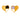 22KT (916) Yellow Gold Geometric Color Split Heart Earrings