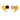 22KT (916) Yellow Gold Geometric Color Split Heart Earrings