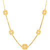 22KT (916) Yellow Gold Lightweight Necklace with Cutout Quatrefoil Details