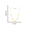 22KT (916) Yellow Gold Lightweight Necklace with Cutout Quatrefoil Details