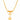 22KT (916) Yellow Gold Modern Two-Layer Necklace with Abstract Charm Details