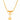 22KT (916) Yellow Gold Modern Two-Layer Necklace with Abstract Charm Details