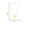 22KT (916) Yellow Gold Modern Two-Layer Necklace with Abstract Charm Details