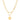 22KT (916) Yellow Gold Modern Two-Layer Necklace with Geometric Charm Details