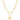 22KT (916) Yellow Gold Modern Two-Layer Necklace with Geometric Charm Details