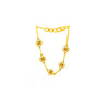 22KT (916) Delicate Gold Adjustable Bracelet with Quatrefoil Charms