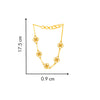 22KT (916) Delicate Gold Adjustable Bracelet with Quatrefoil Charms